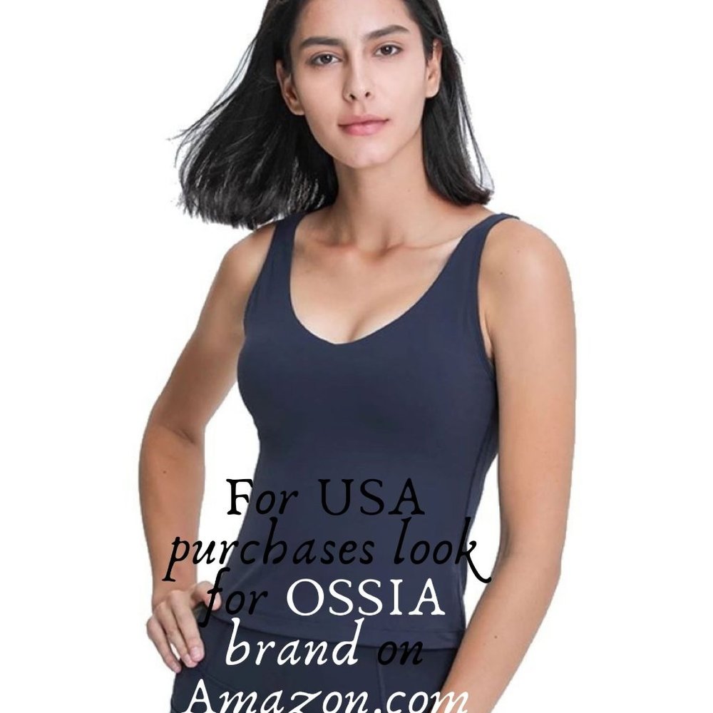 OSSIA Women Sports Bra Longline Padded Tank Top